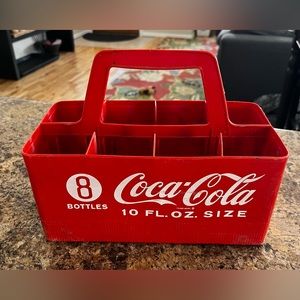 Vintage Red Plastic Coca Cola Bottle Carrier
